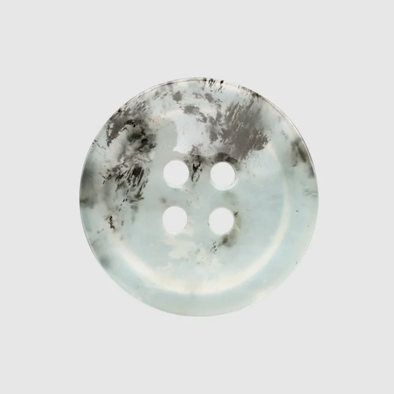 18/25mm Ink Natural Jade Four Hole Buttons for Retro Chinese Garments 2pcs