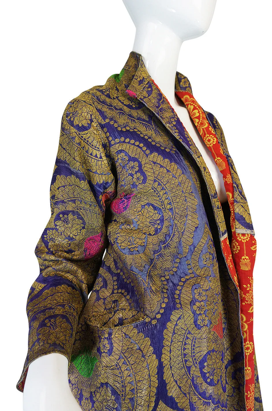 Antique 19th Century Exceptional Russian Metallic Brocade Coat