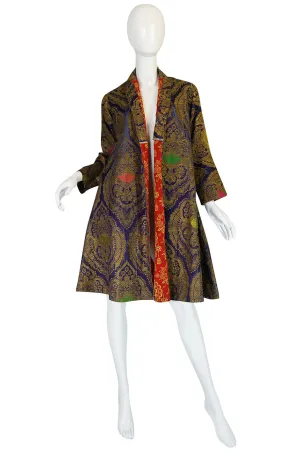 Antique 19th Century Exceptional Russian Metallic Brocade Coat