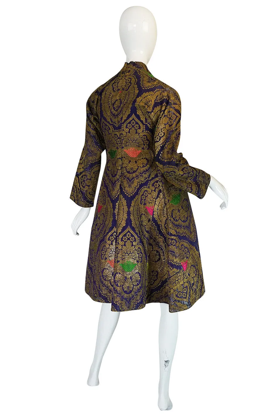 Antique 19th Century Exceptional Russian Metallic Brocade Coat