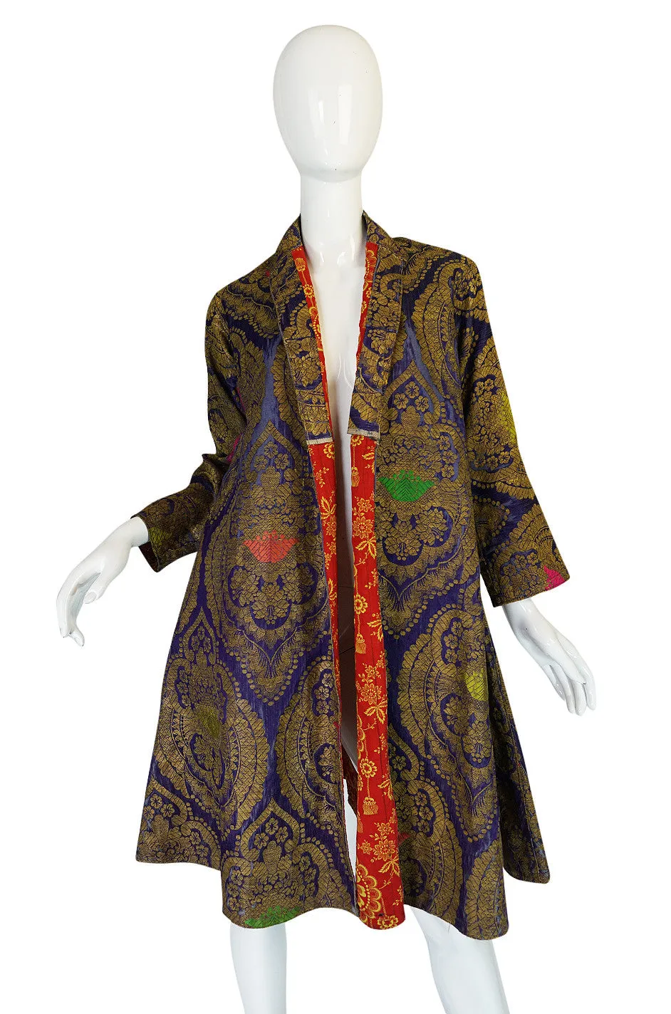 Antique 19th Century Exceptional Russian Metallic Brocade Coat