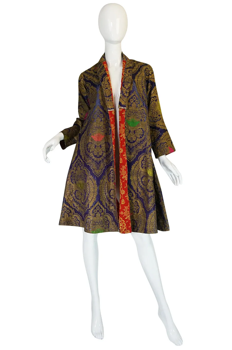 Antique 19th Century Exceptional Russian Metallic Brocade Coat