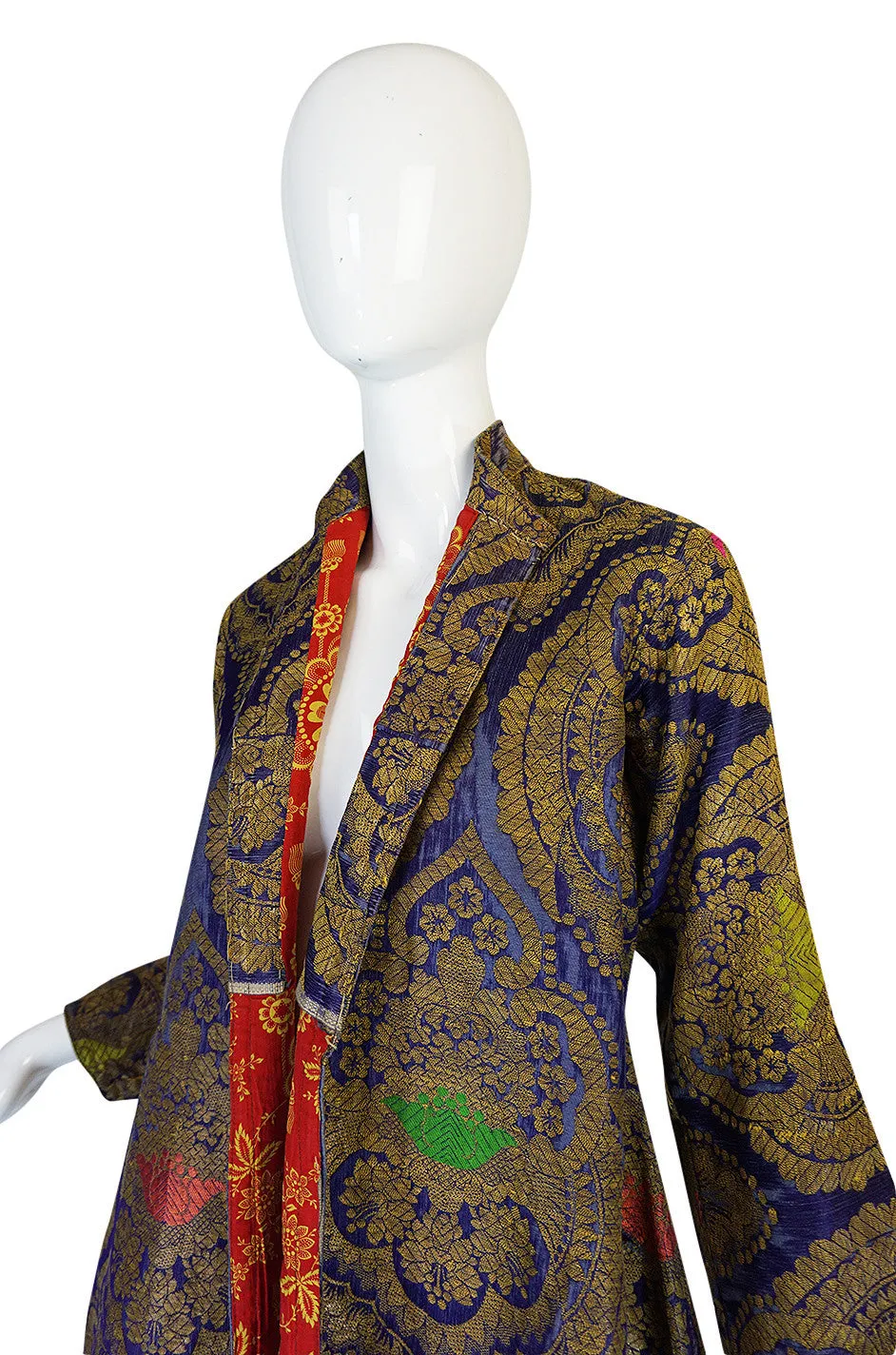 Antique 19th Century Exceptional Russian Metallic Brocade Coat