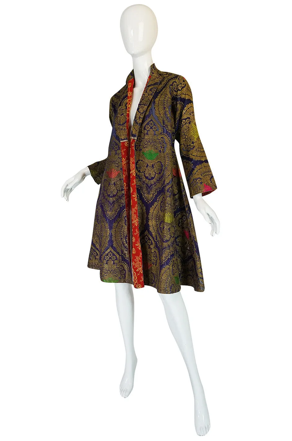 Antique 19th Century Exceptional Russian Metallic Brocade Coat