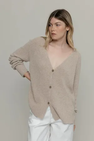 Aspasia Women's V-neck Recycled Cotton Cardigan