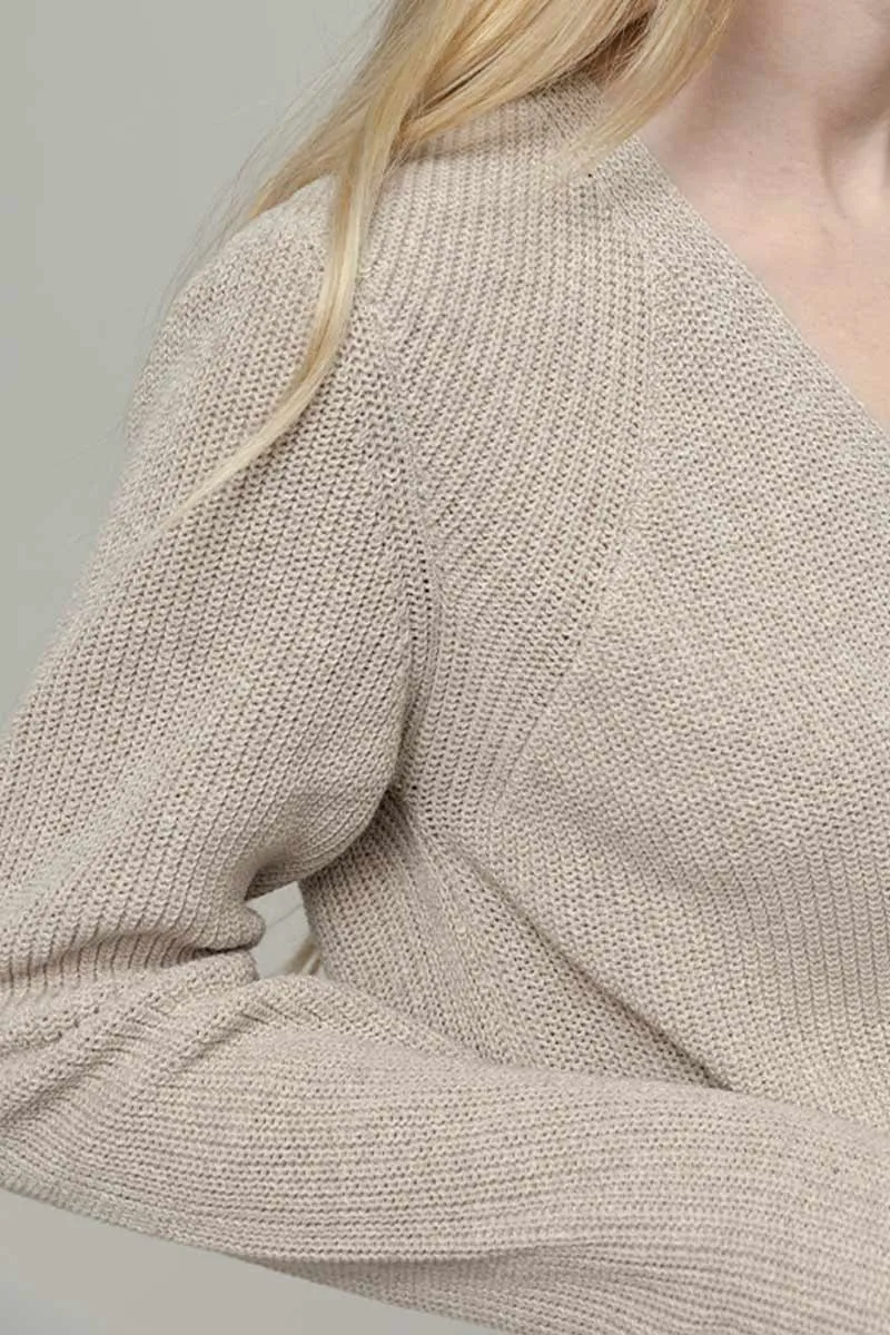 Aspasia Women's V-neck Recycled Cotton Cardigan