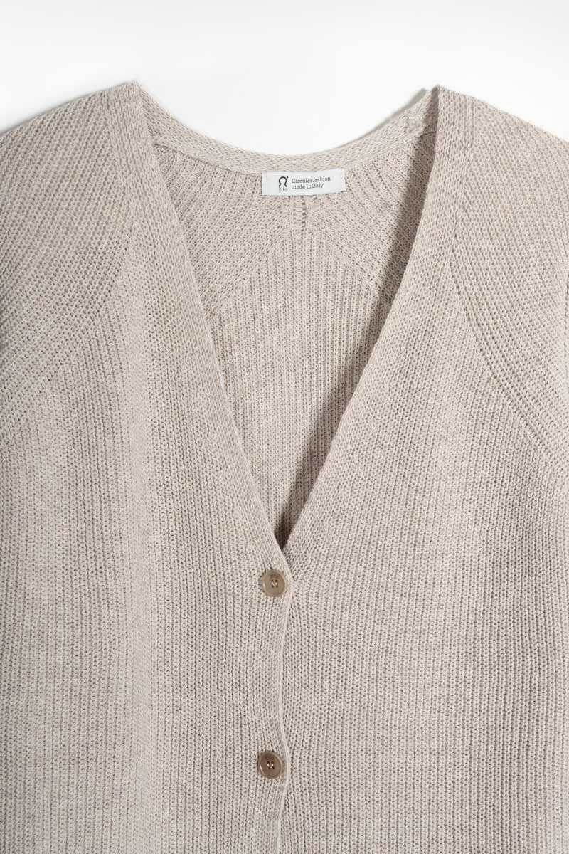Aspasia Women's V-neck Recycled Cotton Cardigan