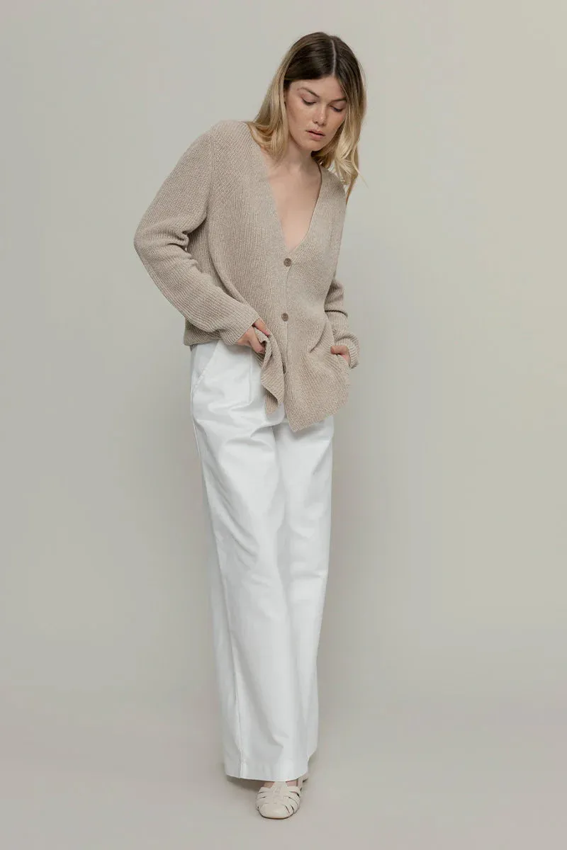 Aspasia Women's V-neck Recycled Cotton Cardigan