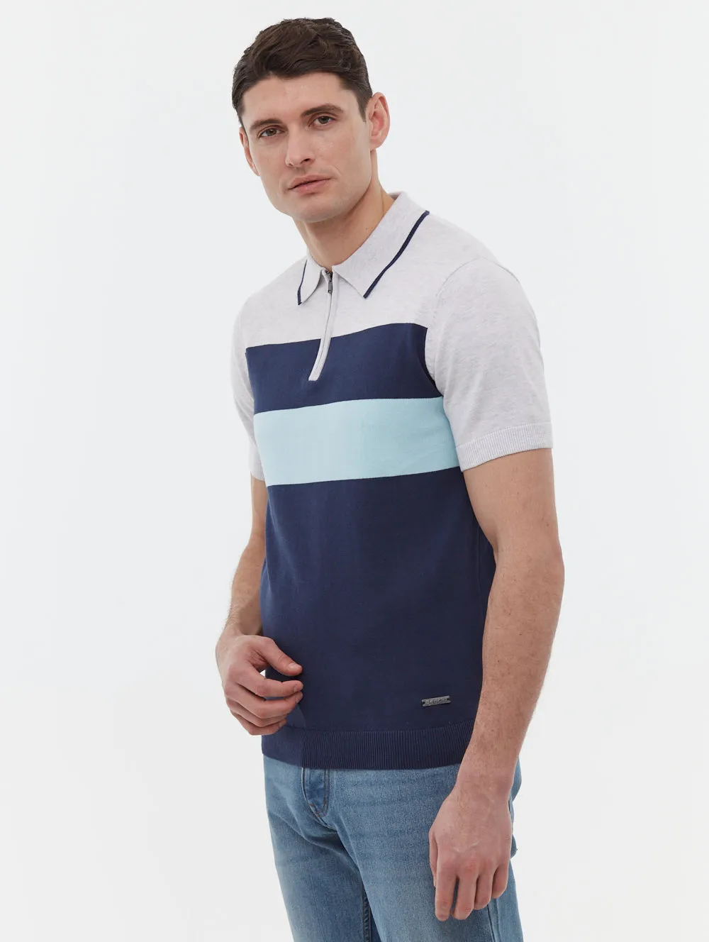 Aspinn Block Stripe Polo Shirt