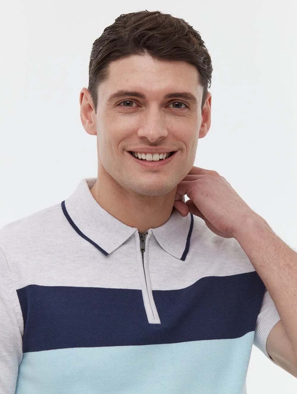Aspinn Block Stripe Polo Shirt