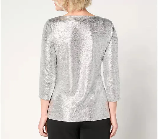 Attitudes by Renee Foil Hacci Top
