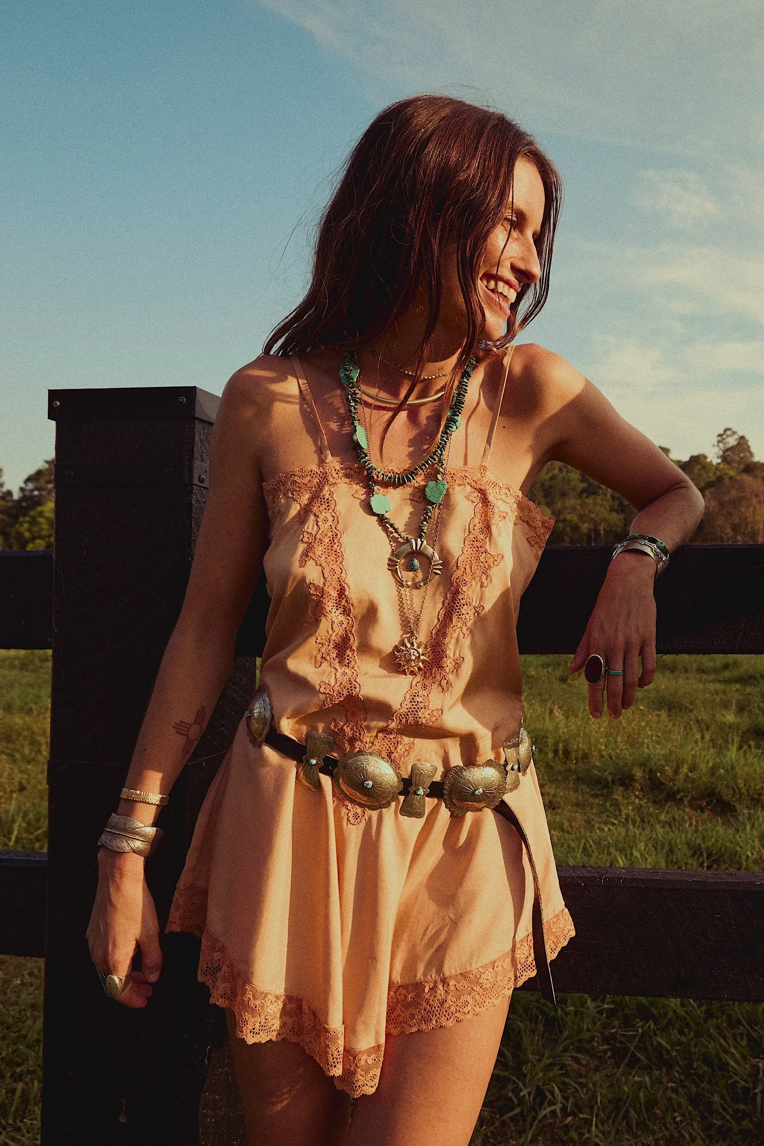Austin Silk Twill   Lace Mini Slip Dress