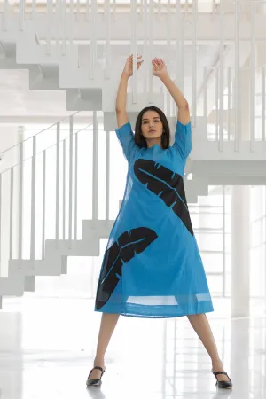Azure Black Applique Dress