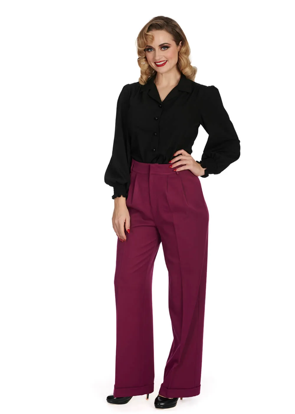 Banned Bonnie 40's Blouse Black
