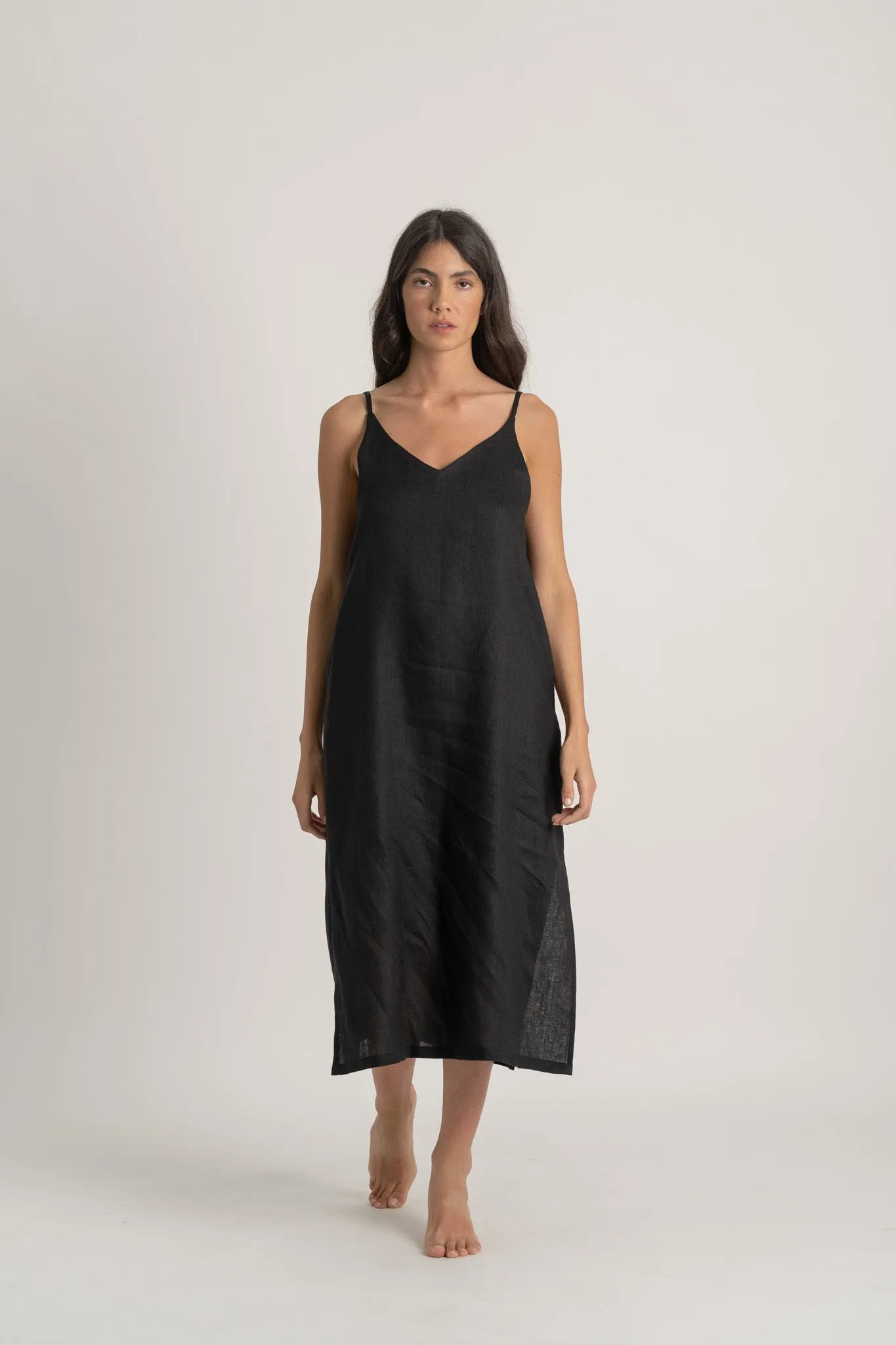 Basique Slip Dress Black