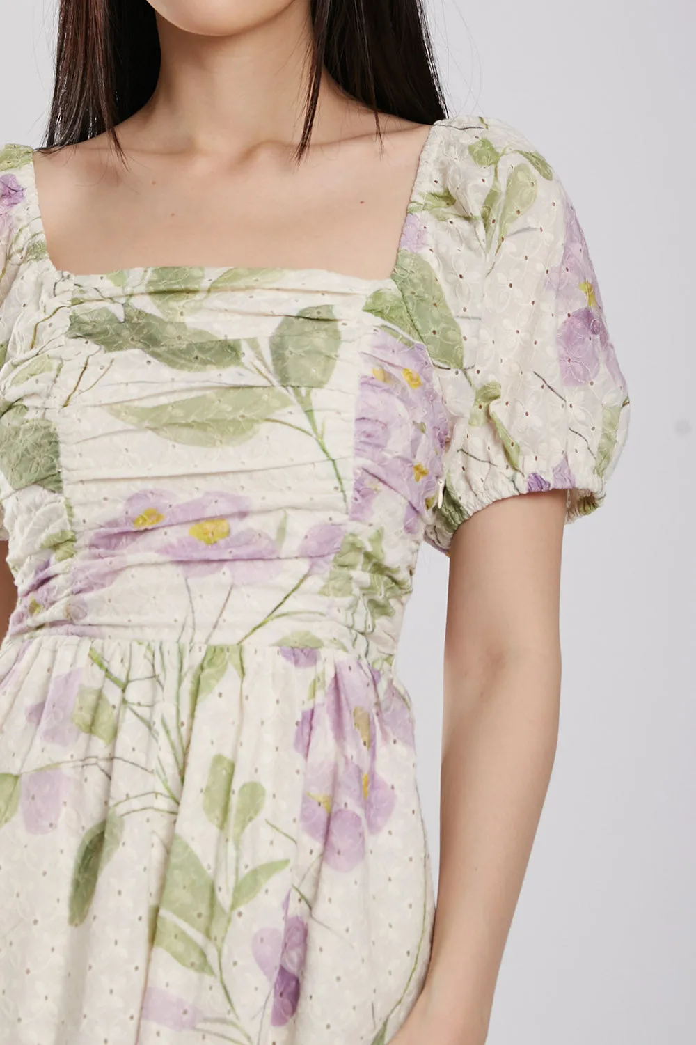Bernice Maxi Dress in Lavender Floral