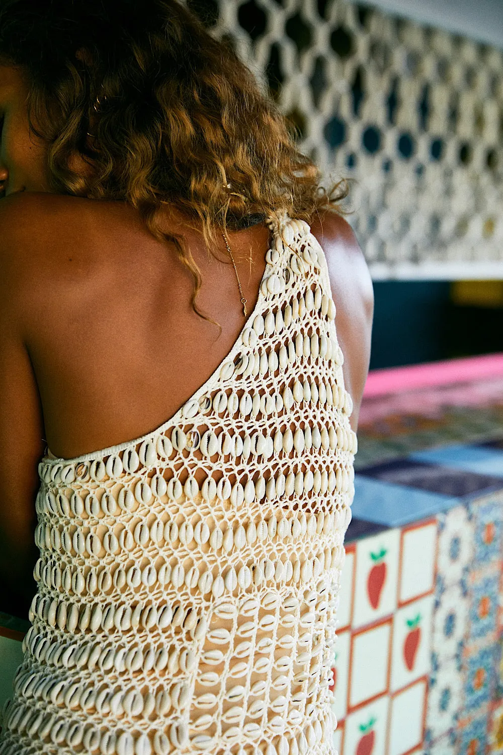 Beyond The Sea Cowrie Shell Mini Dress