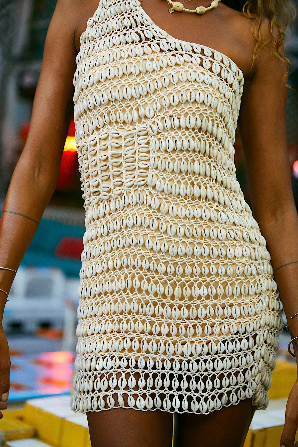 Beyond The Sea Cowrie Shell Mini Dress