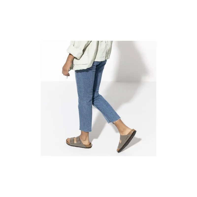Birkenstock Womens Grey Arizona Birkibuc Sandal - 151213