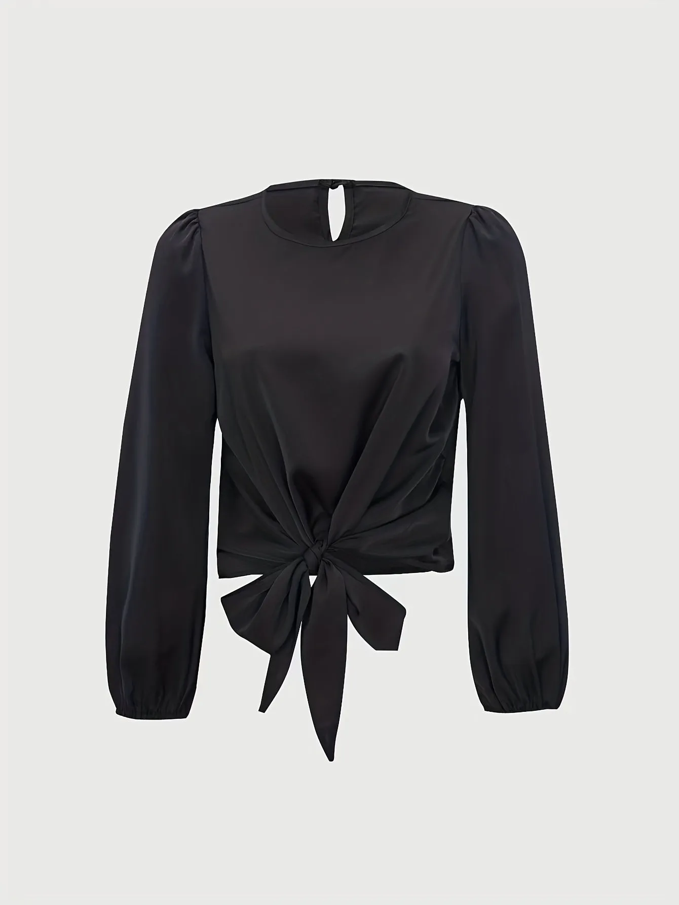 Black Top With Front Tie Up