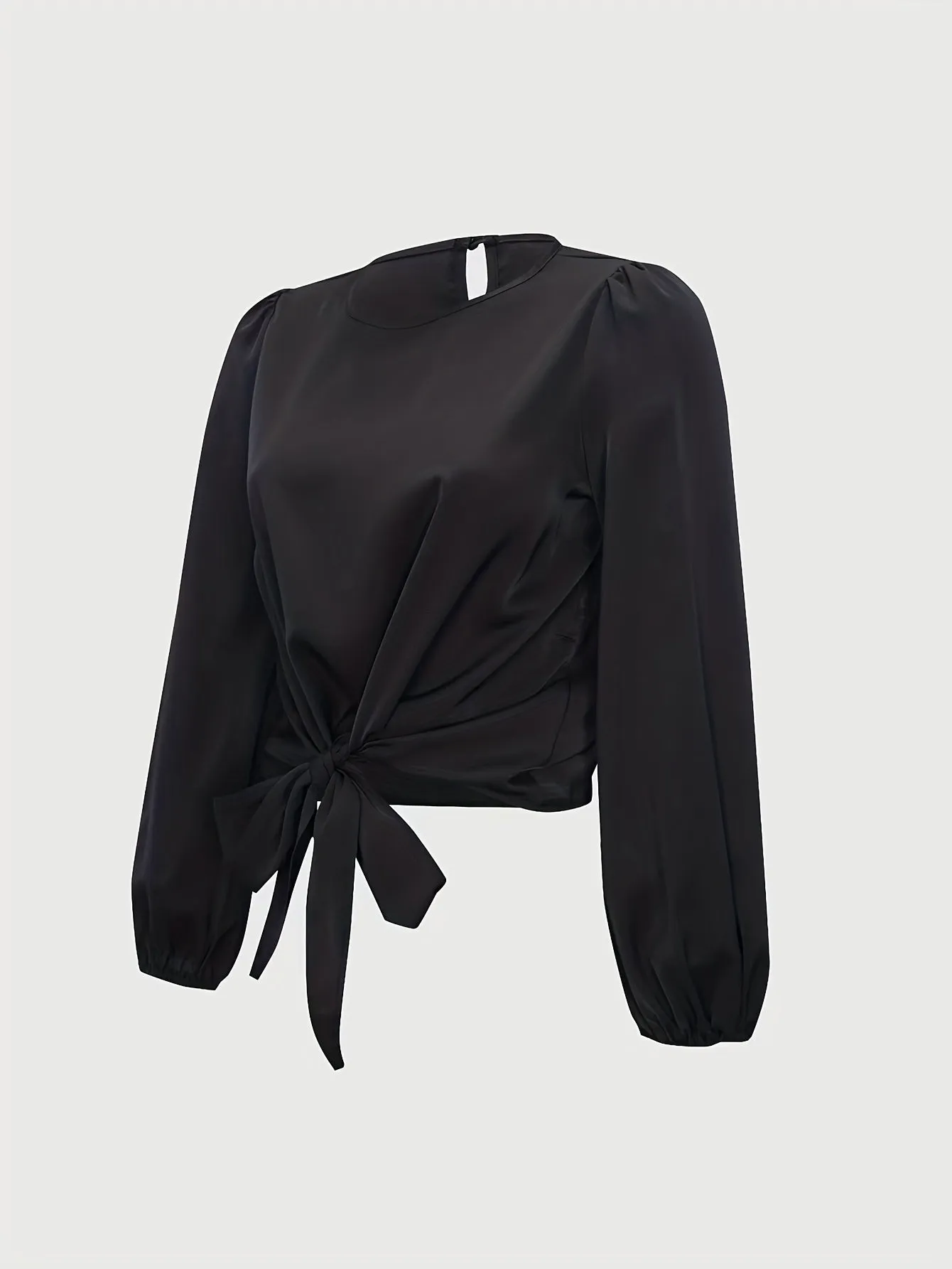 Black Top With Front Tie Up