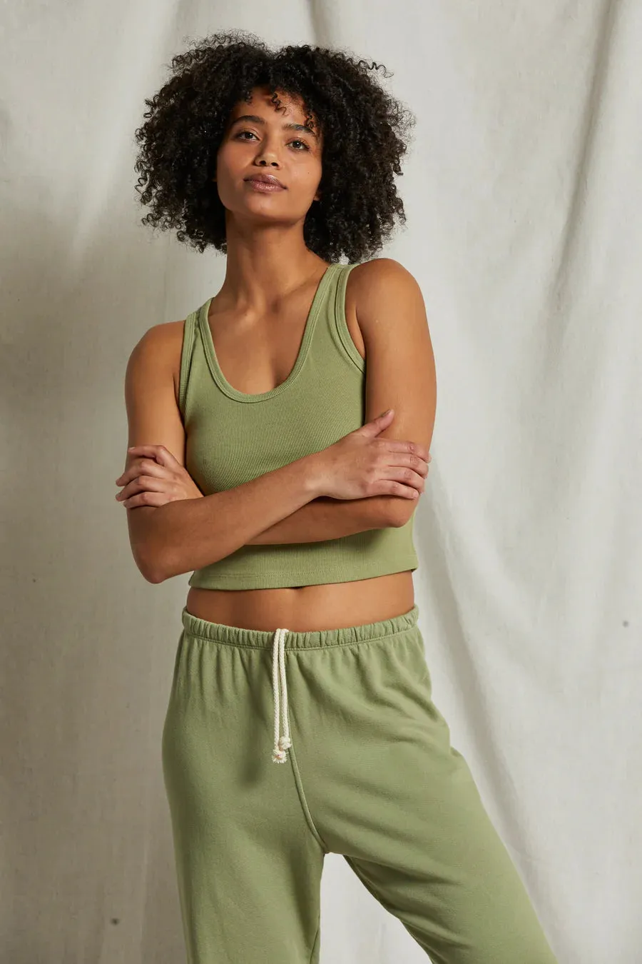 Blondie Tank Oil Green