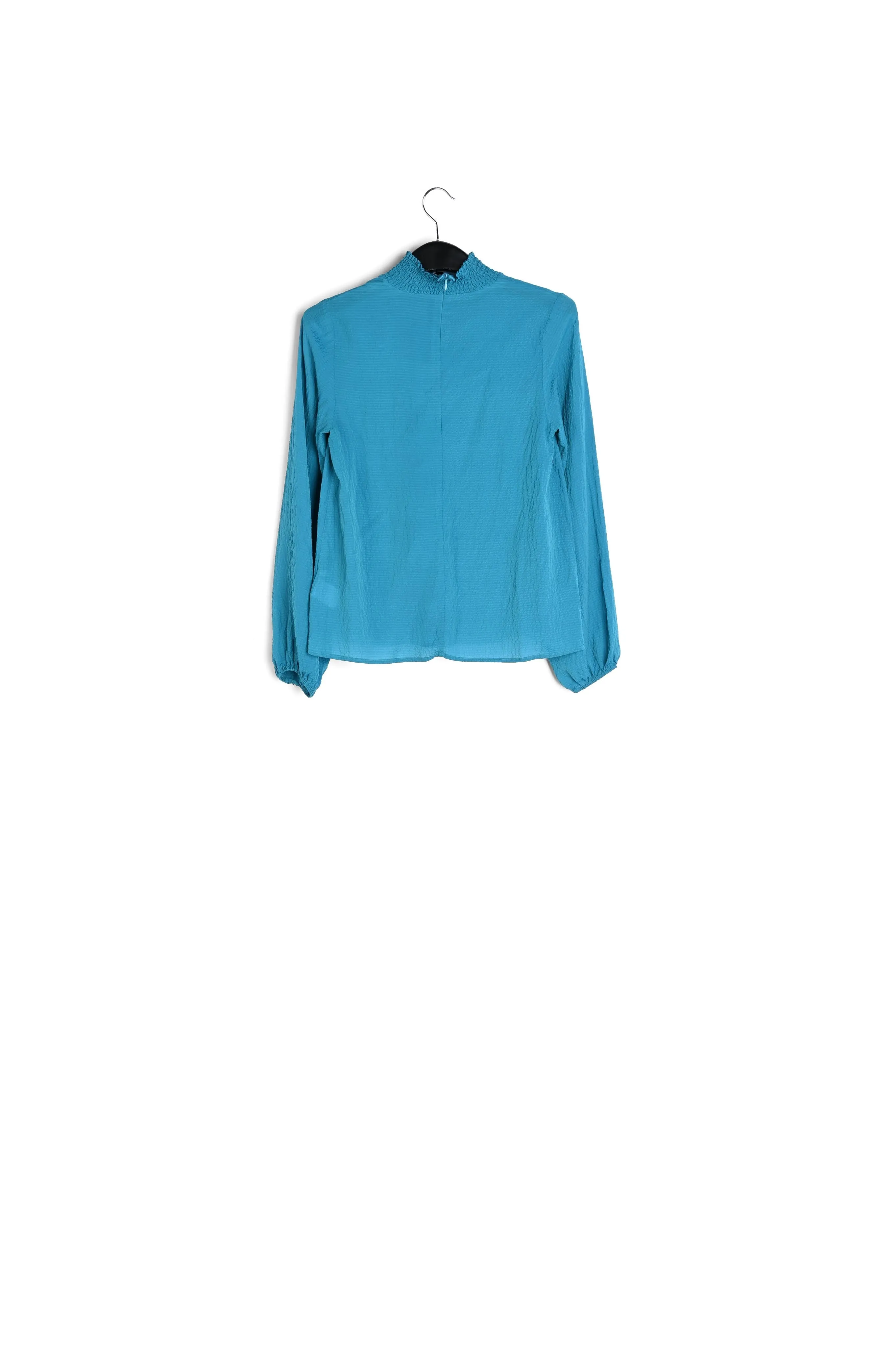Blue loose-fit top