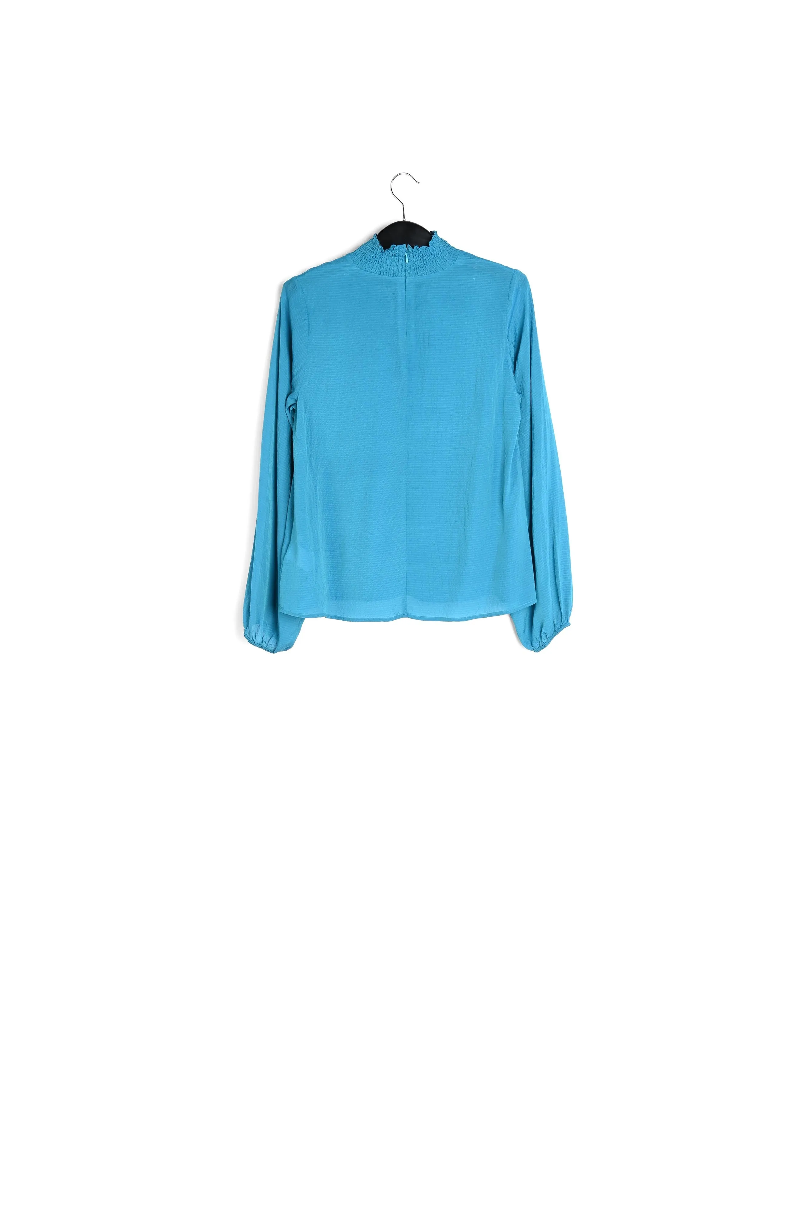 Blue loose-fit top