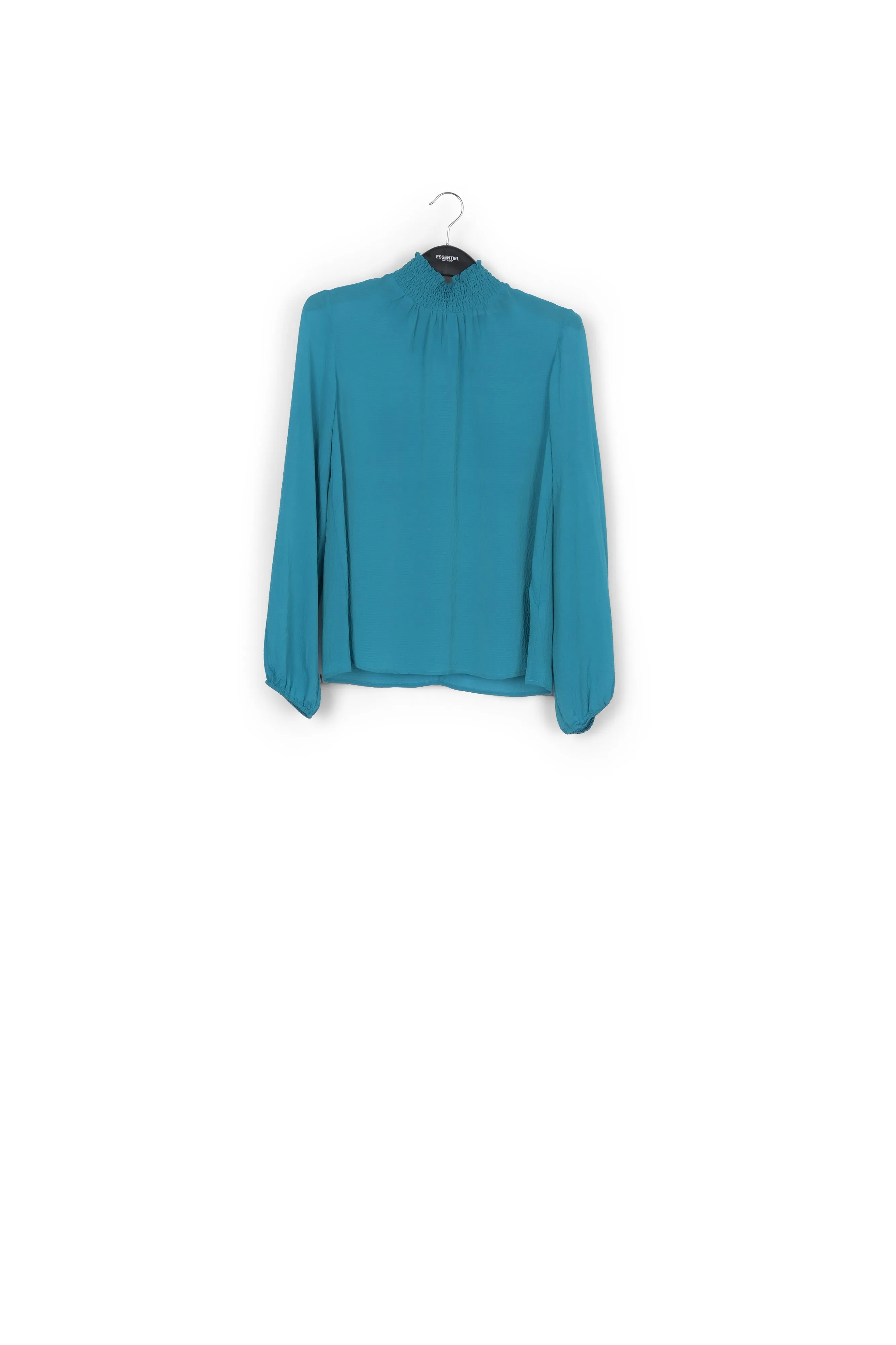 Blue loose-fit top