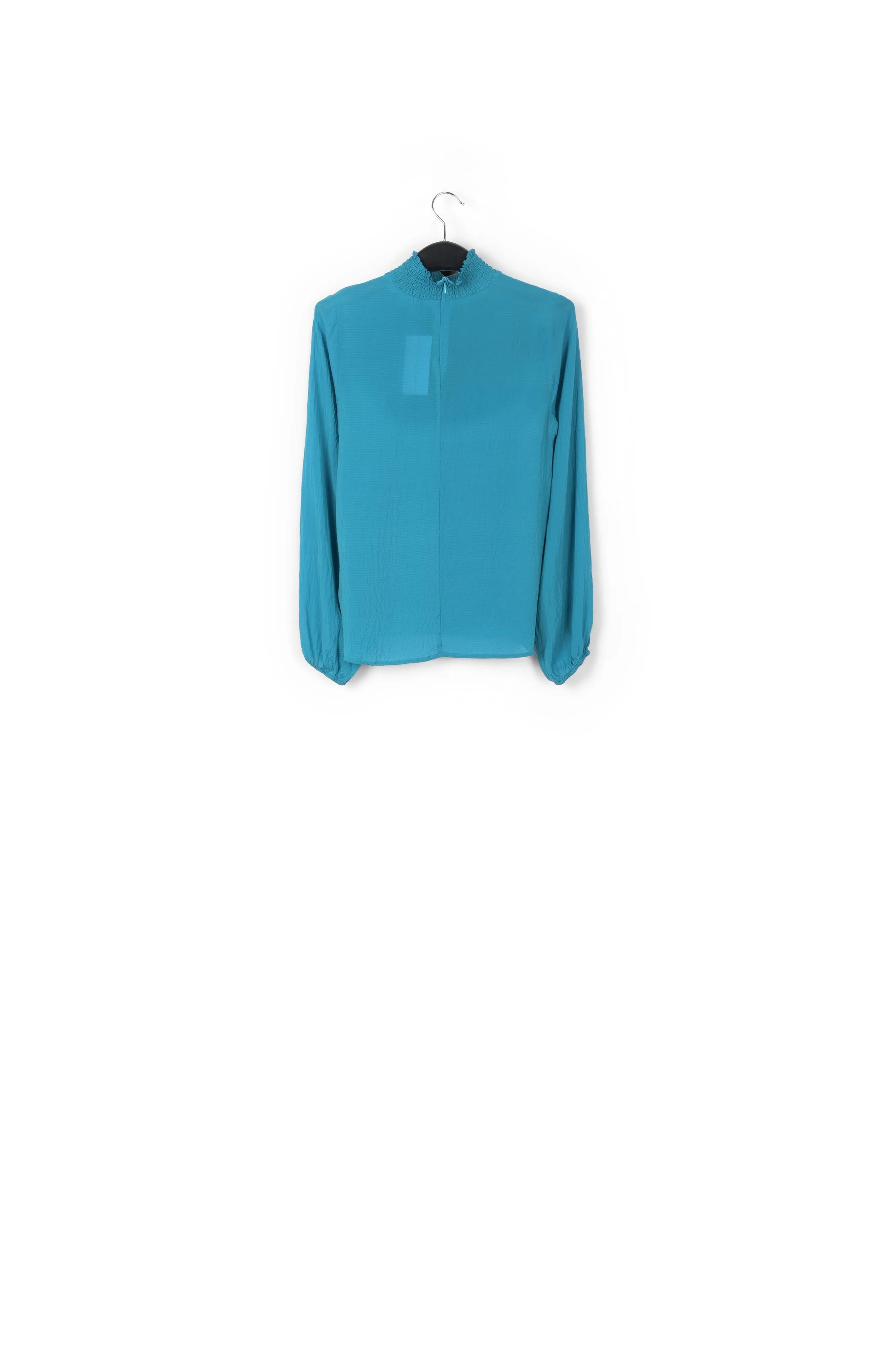 Blue loose-fit top