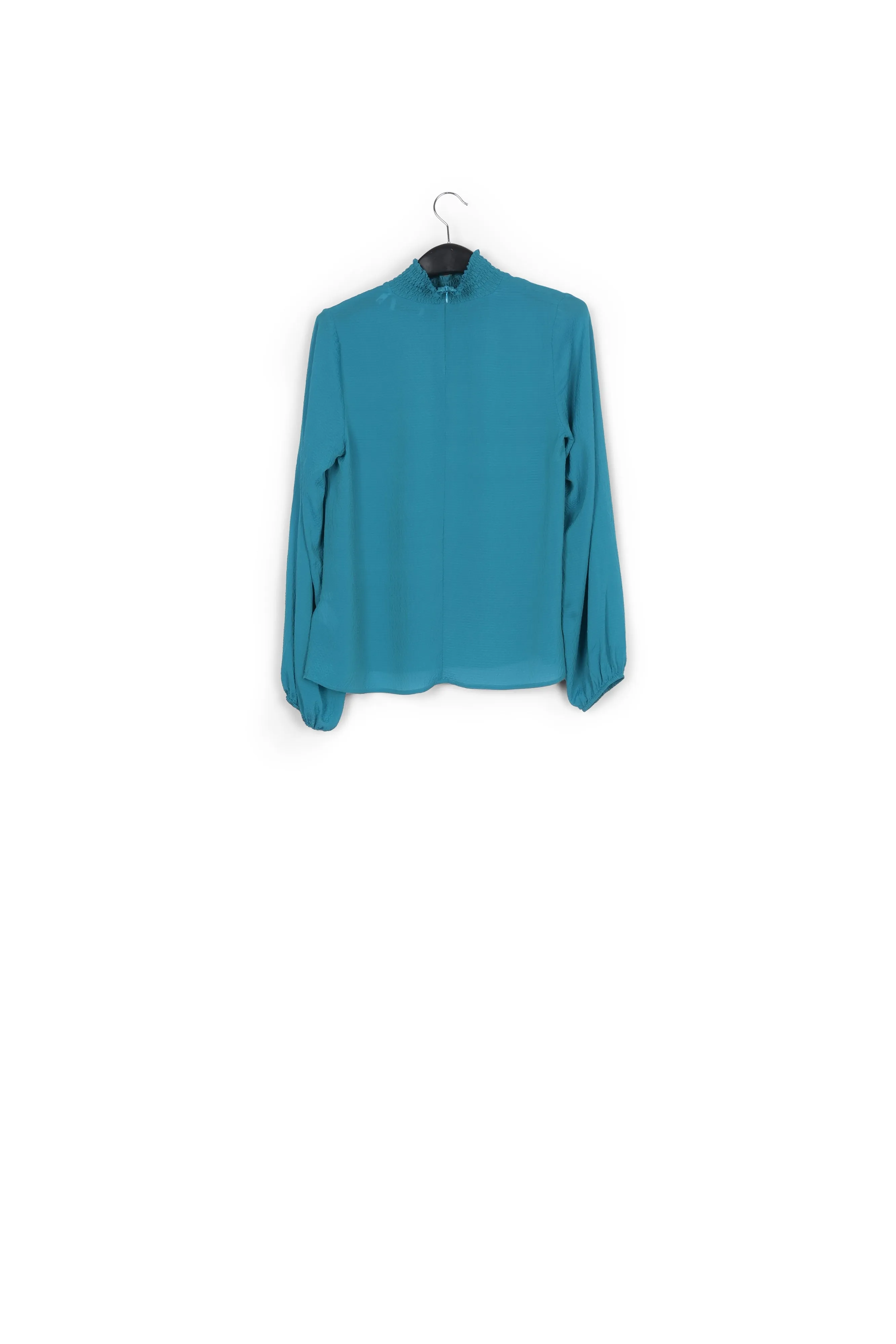 Blue loose-fit top
