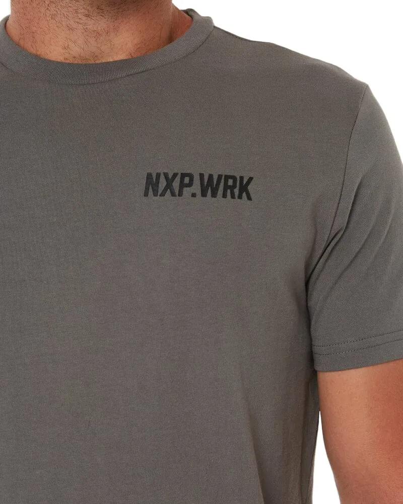Blueprint Dual Curved T-Shirt - Charcoal