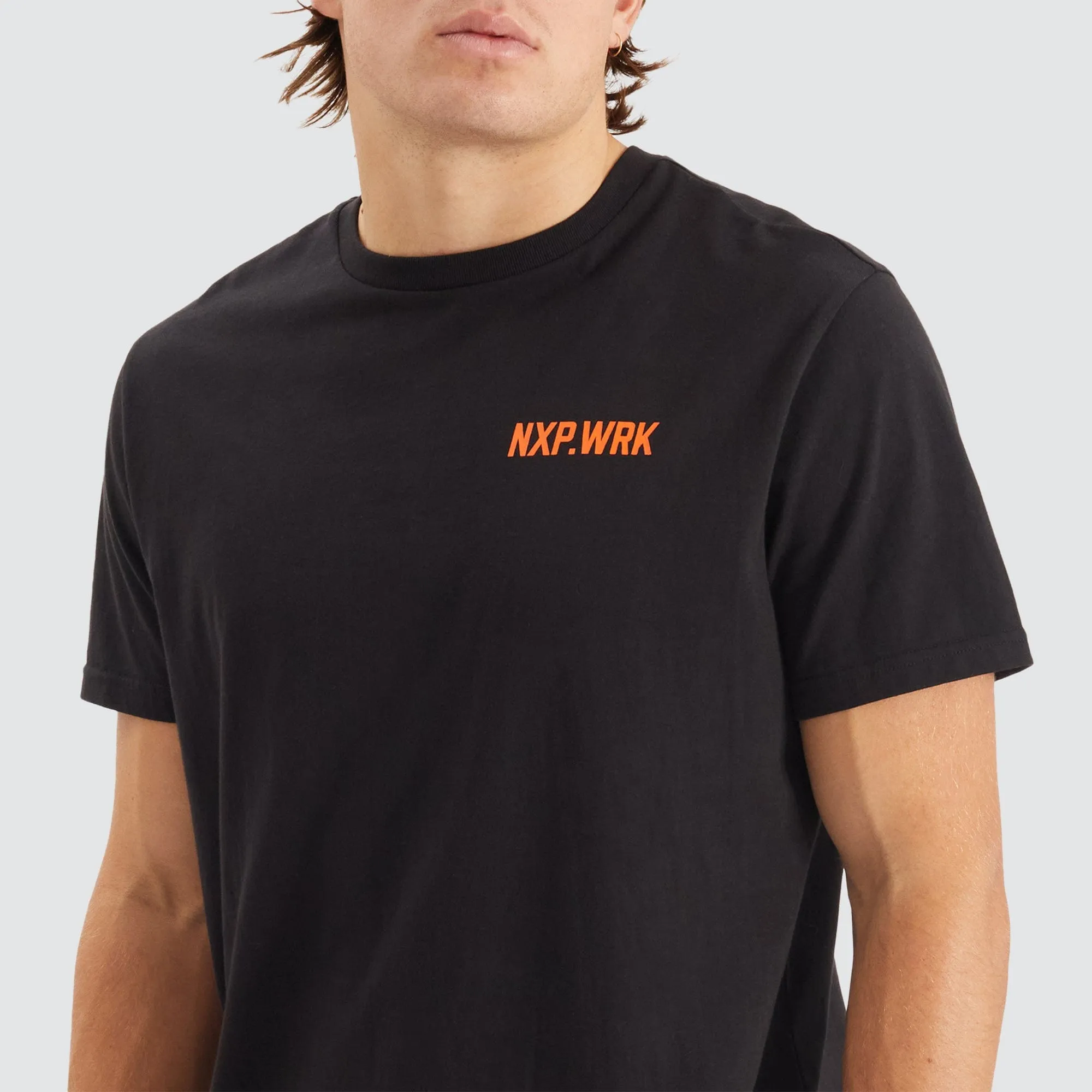 Blueprint Dual Curved T-Shirt Solid Black