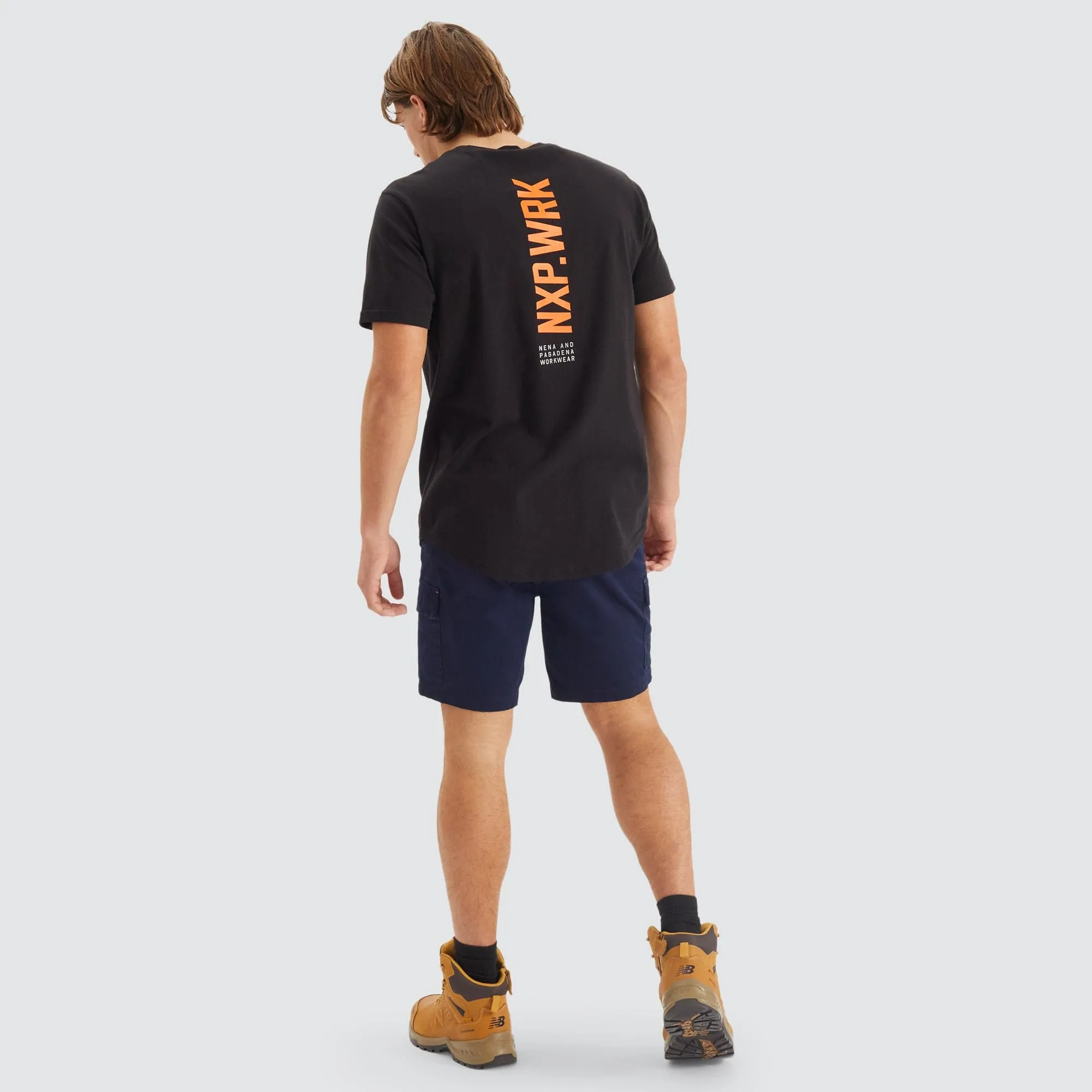 Blueprint Dual Curved T-Shirt Solid Black