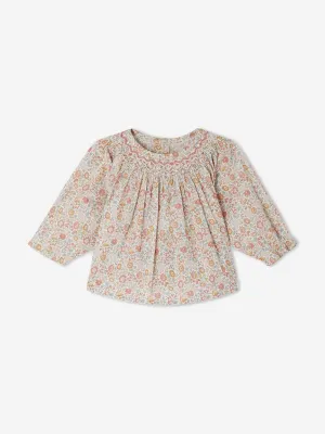 Bonpoint Baby Girls Griotte Smocked Blouse in Multicolour