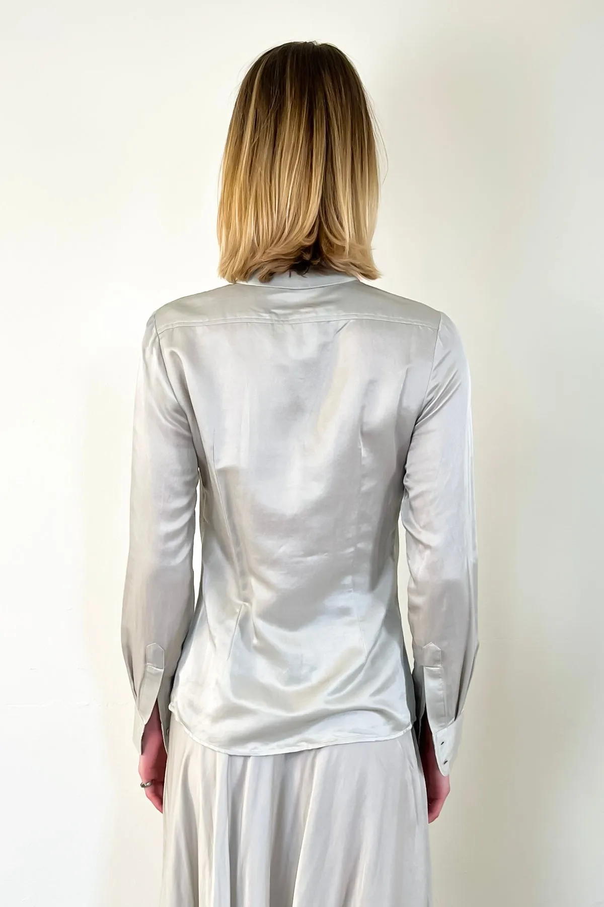 Bow Tie Blouse - Silver