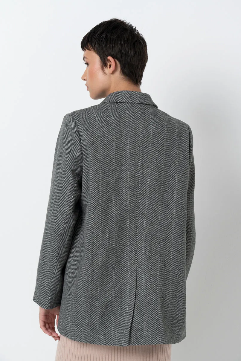 Boyfriend Blazer _ 157745 _ Charcoal