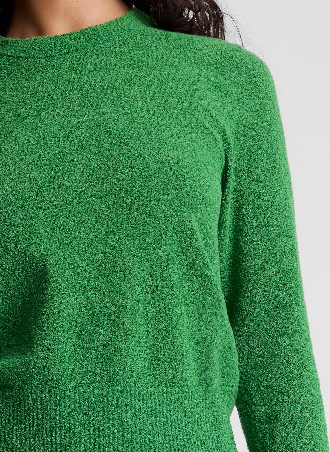 Bradley Cotton Boucle Sweater - Clover