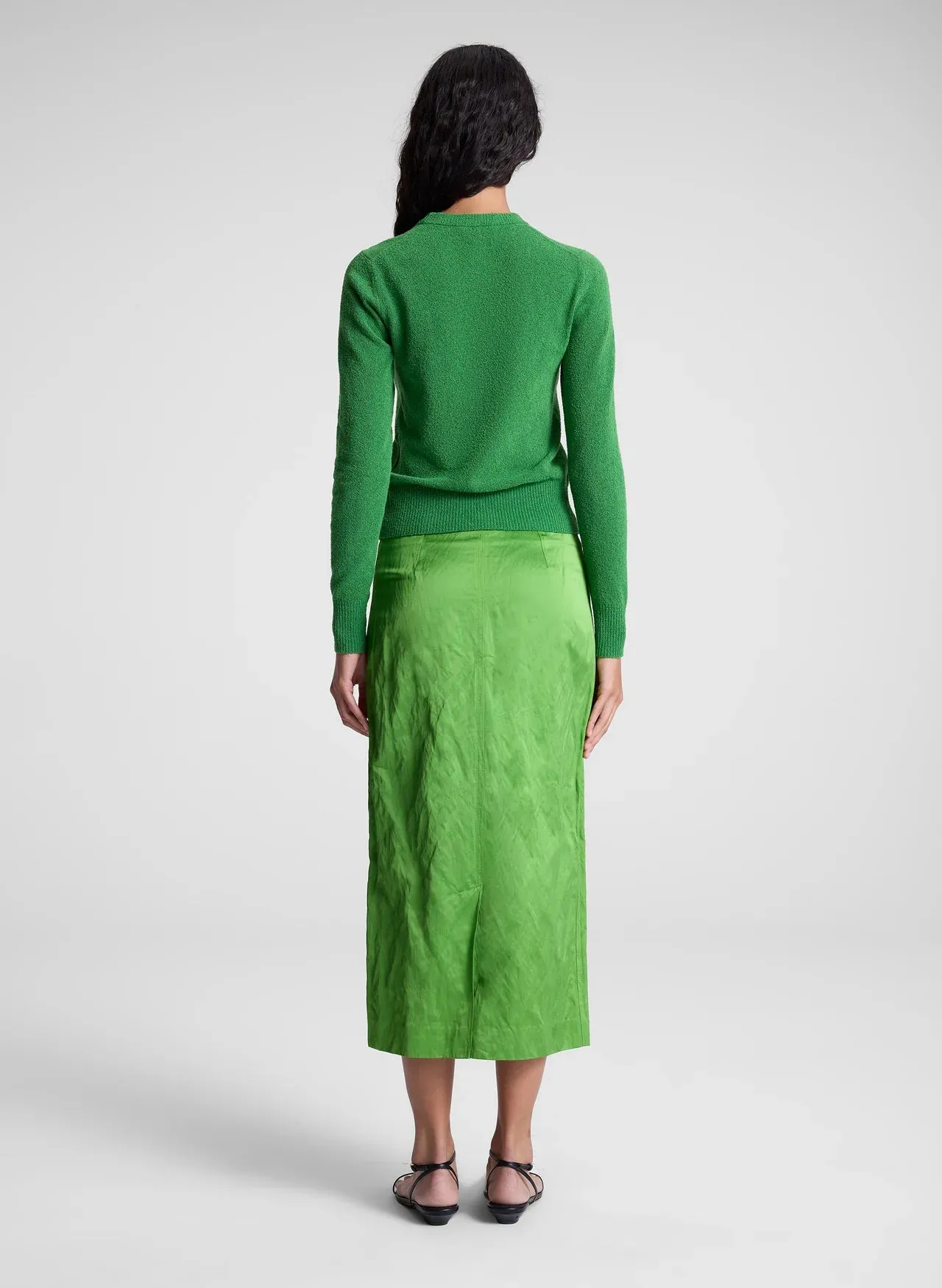 Bradley Cotton Boucle Sweater - Clover
