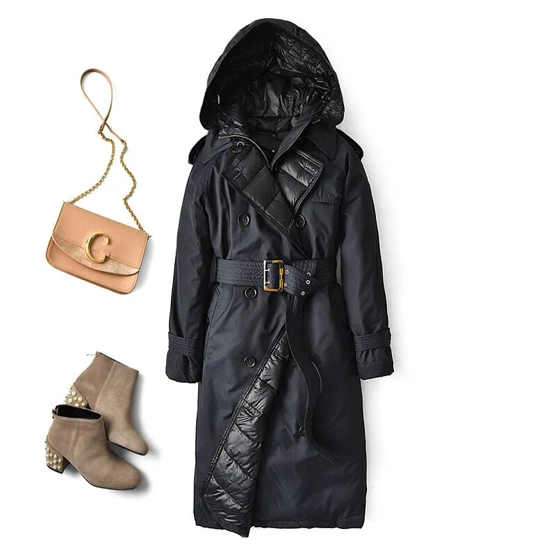 British Trench Coat Winter (White Duck Down)
