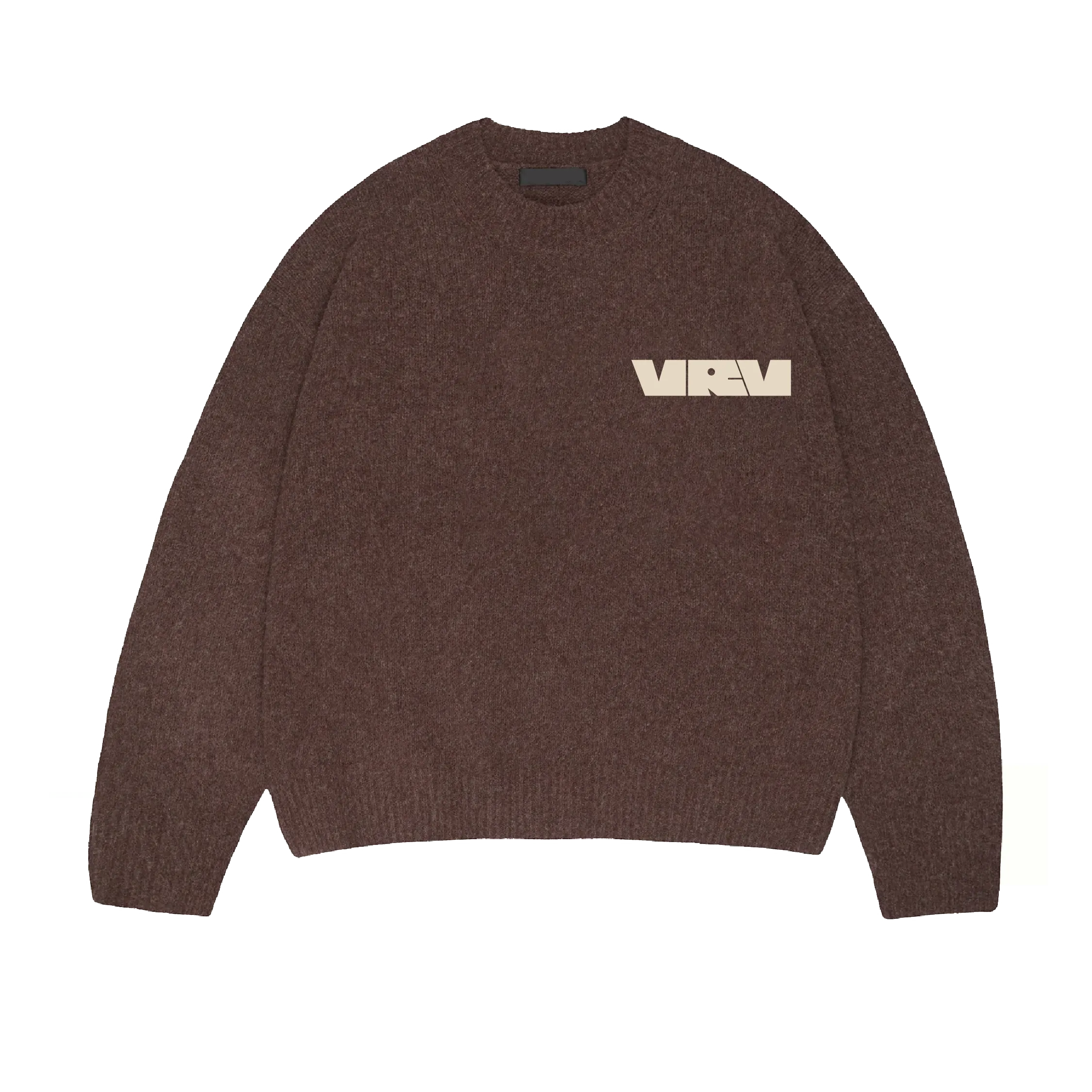 Brown VRV Logo Knit Sweater