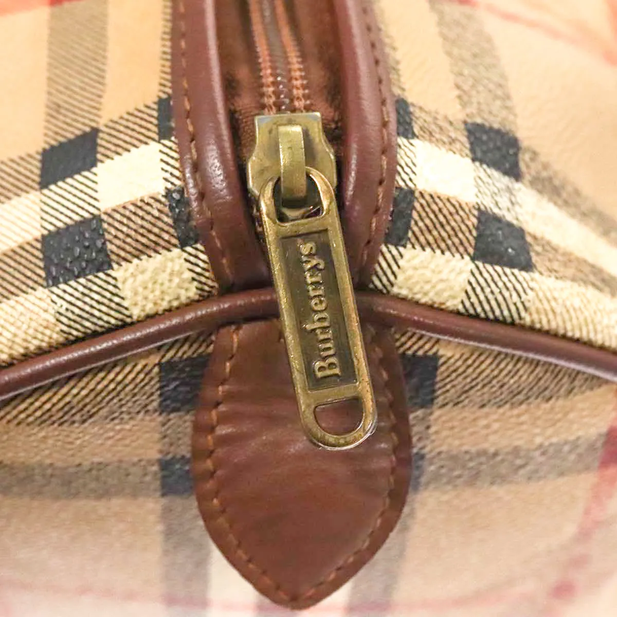 BURBERRY novacheck canvas boston bag