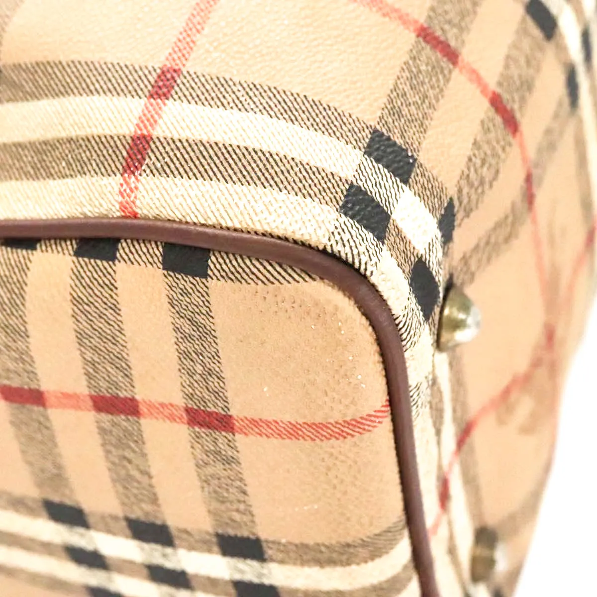 BURBERRY novacheck canvas boston bag