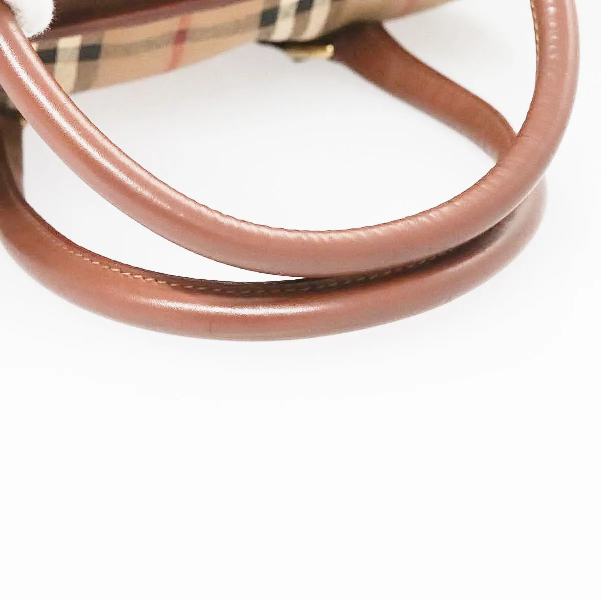BURBERRY novacheck canvas boston bag