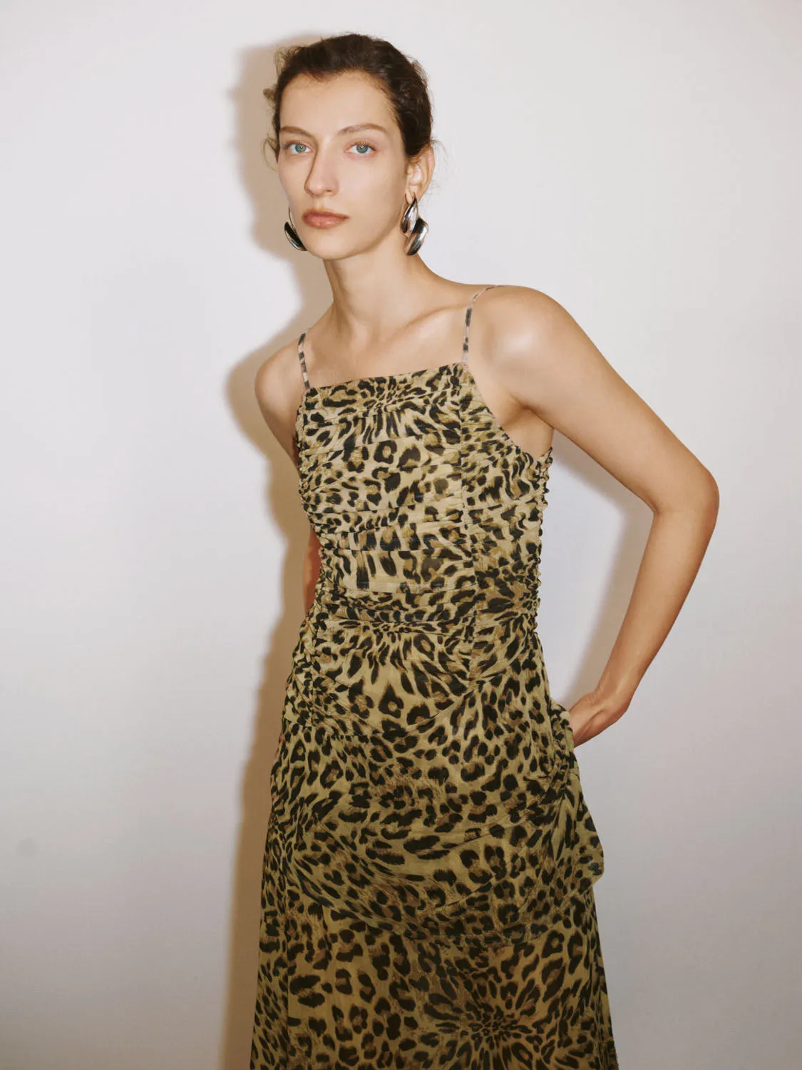 Cami Leopard Printed A-Line Dresses