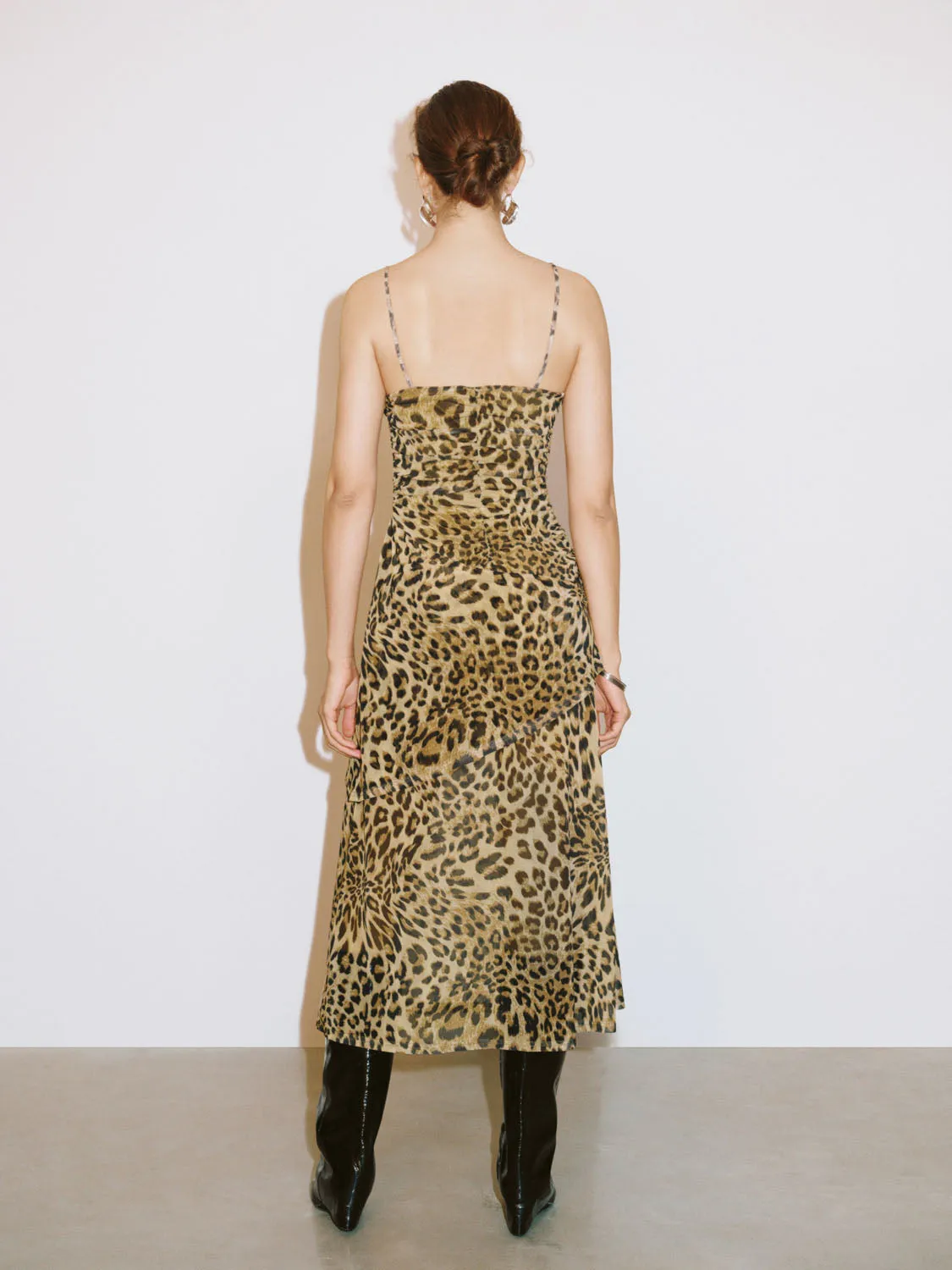 Cami Leopard Printed A-Line Dresses