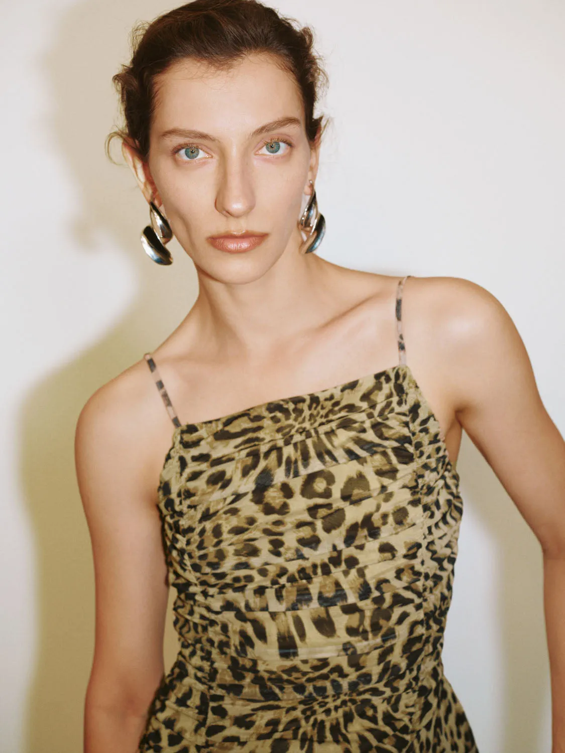 Cami Leopard Printed A-Line Dresses