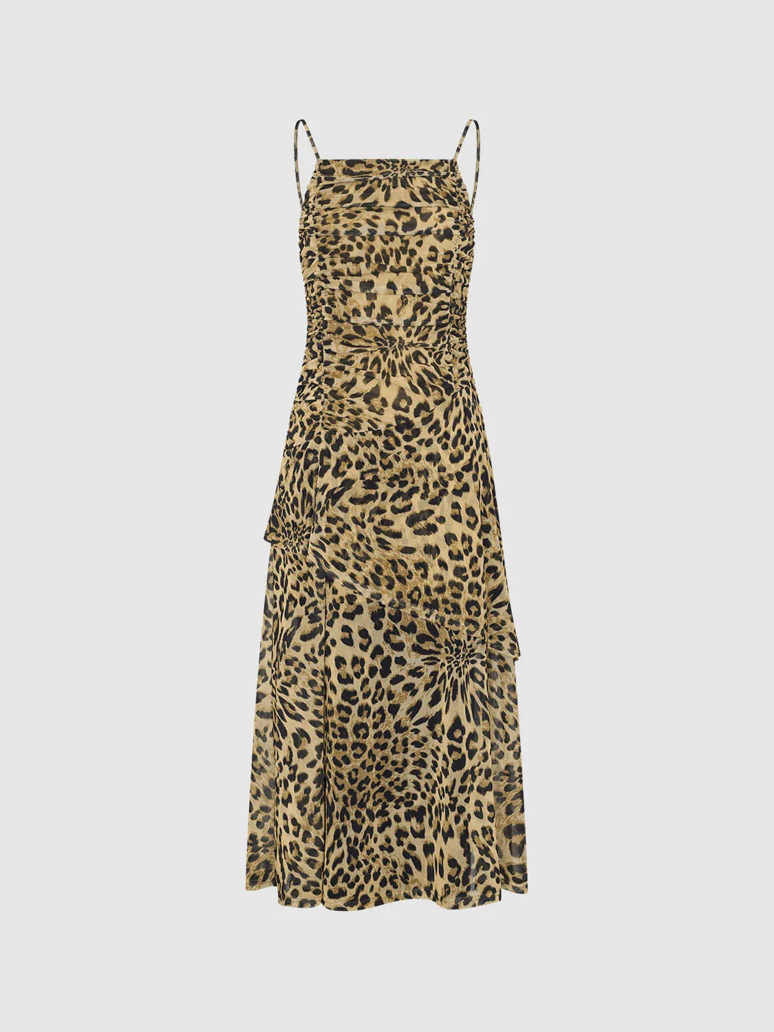 Cami Leopard Printed A-Line Dresses