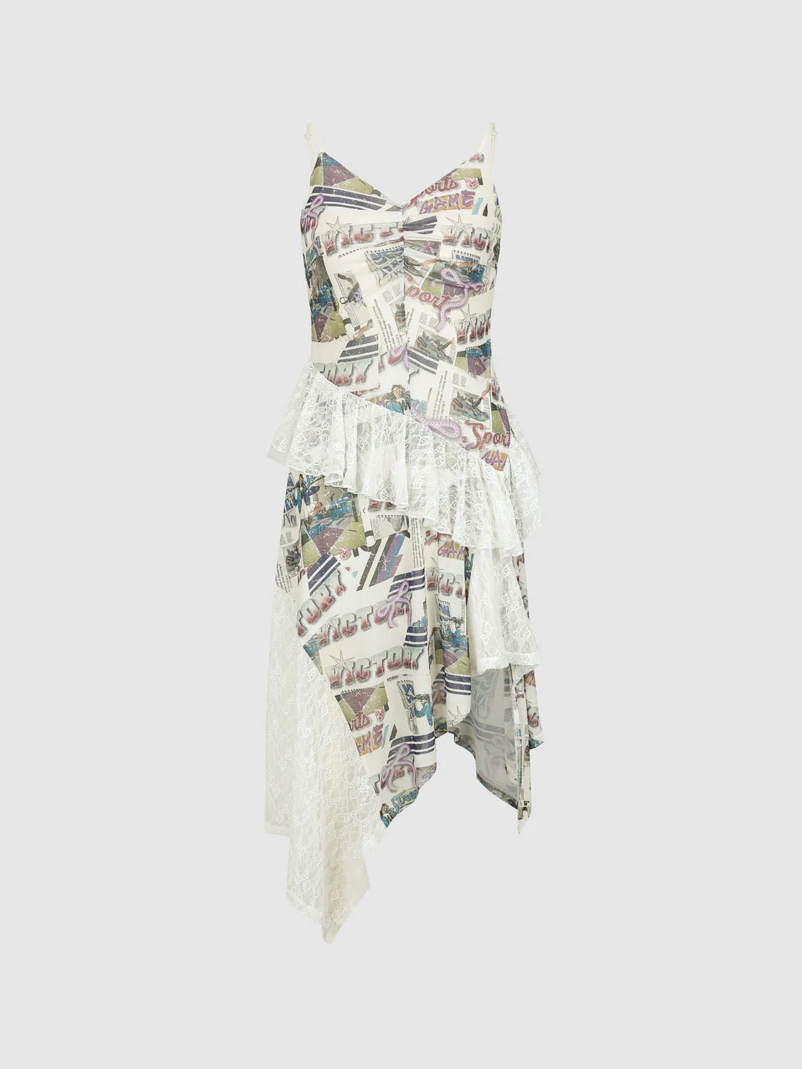 Cami Ruffle Hem A-Line Dresses