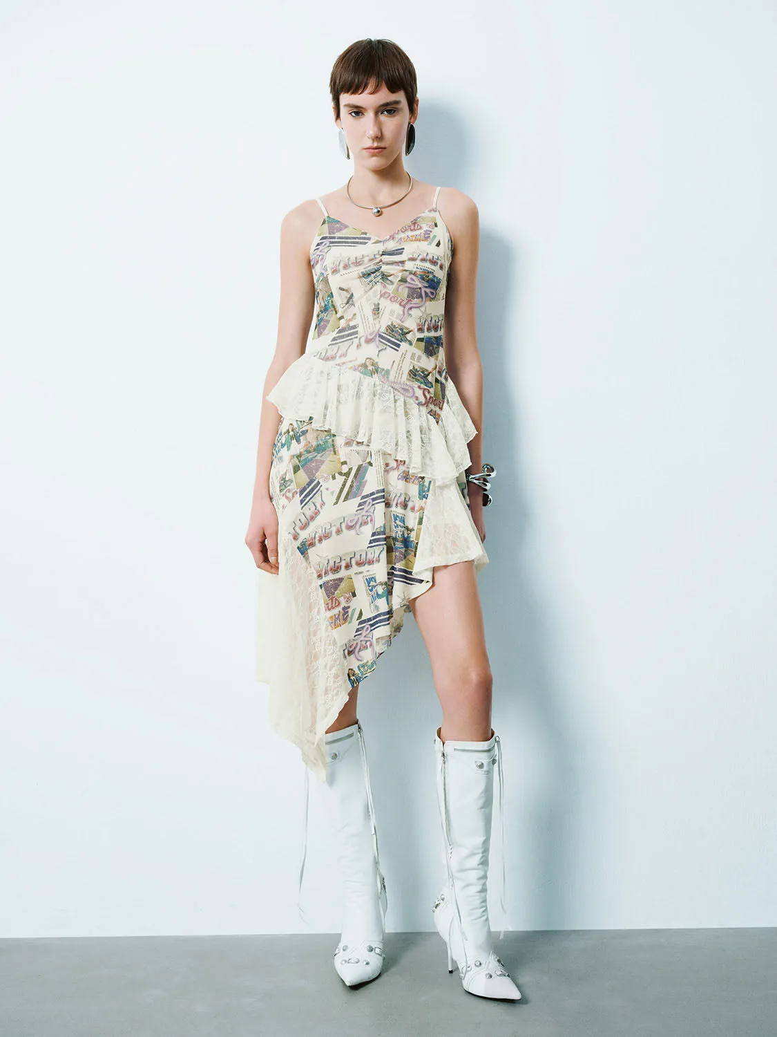 Cami Ruffle Hem A-Line Dresses